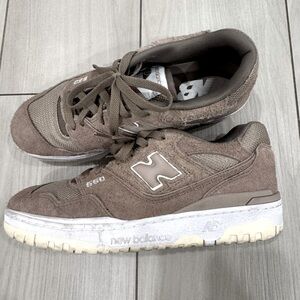 New Balance 550 Mushroom Grey Taupe suede M8.5 W10 Excellent condition